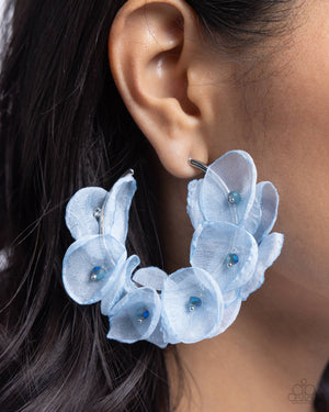 Paparazzi - Petaled Pageant - Blue Earrings