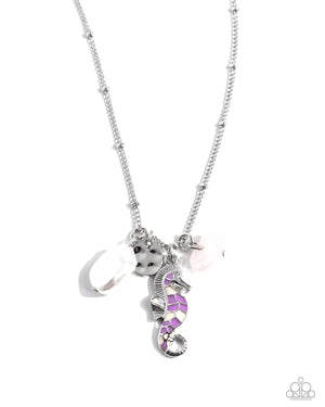 Paparazzi - Seahorse Shimmer - Purple Necklace