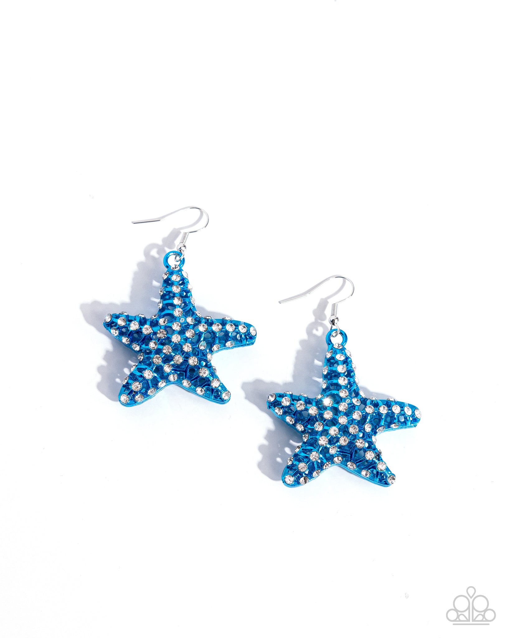 Paparrazi Accessories - Skilled Starfish - Blue Earrings