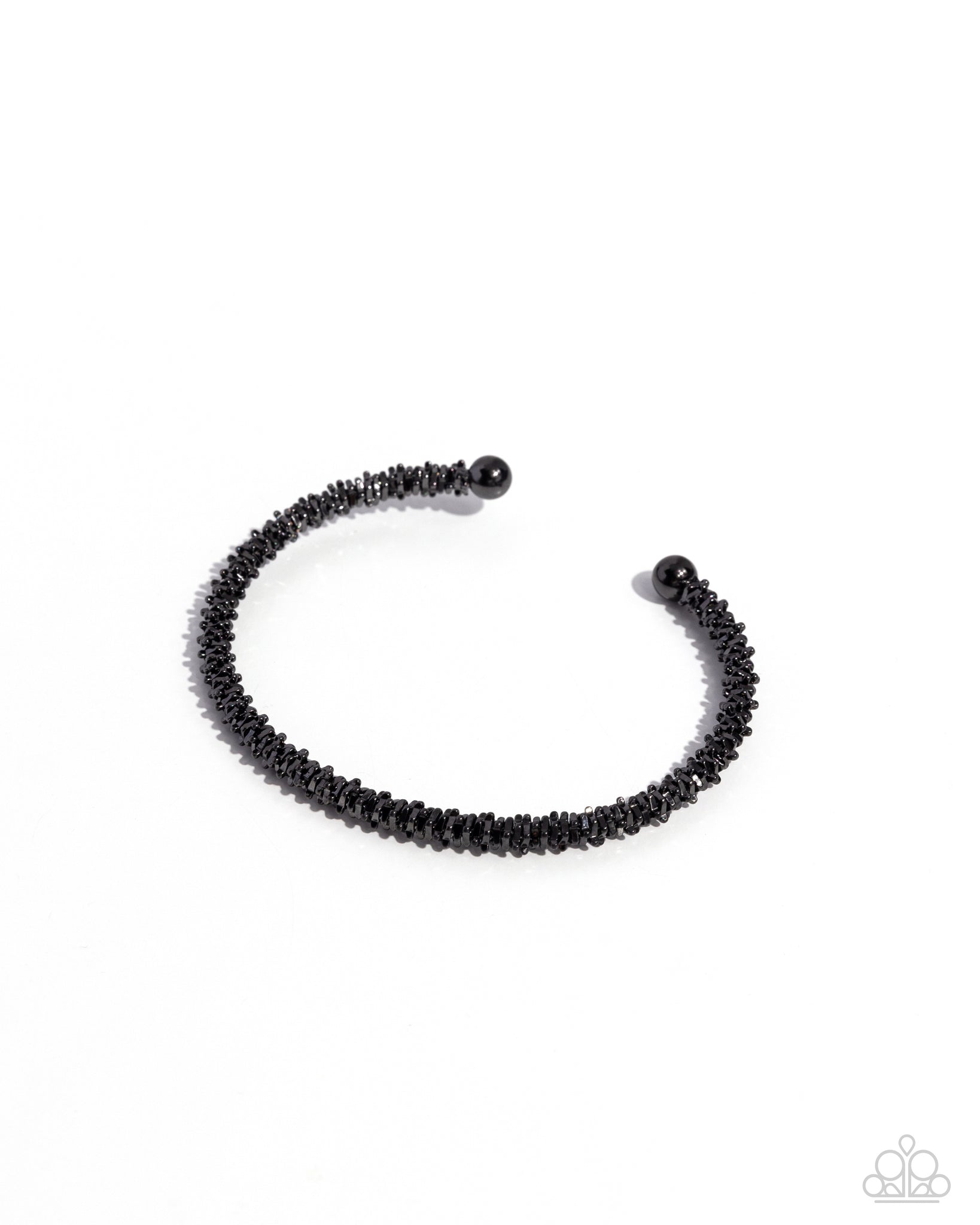 Paparazzi - Twisted Trenchant - Black Bracelet