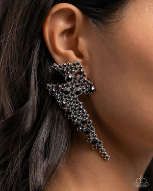 Paparazzi - Electric Effulgence - Black Earrings