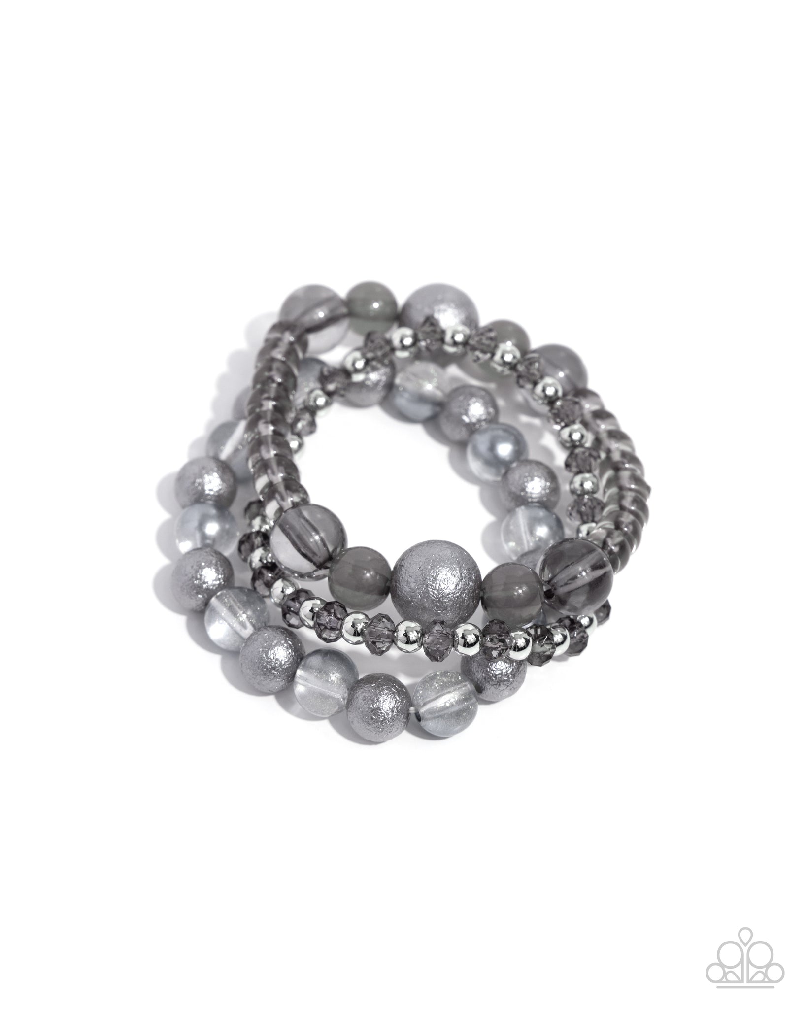 Paparazzi - Shattered Stack - Silver Bracelet