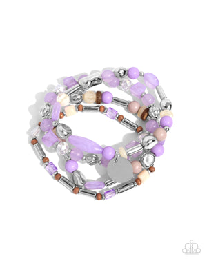 Paparazzi - Cloudy Chic - Purple Bracelet
