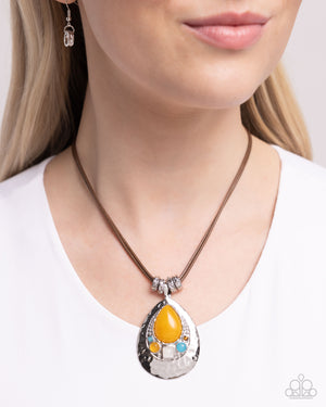 Paparazzi - Admirably Artisan - Yellow Necklace