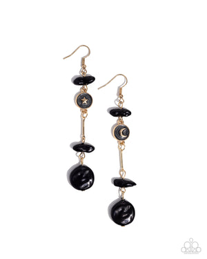 Paparazzi - Blissful Balance - Black Earrings