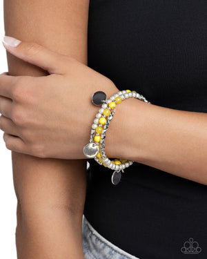 Paparazzi - Boundless Beaches - Yellow Bracelet