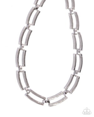 Paparazzi - Technical Texture - Silver Necklace