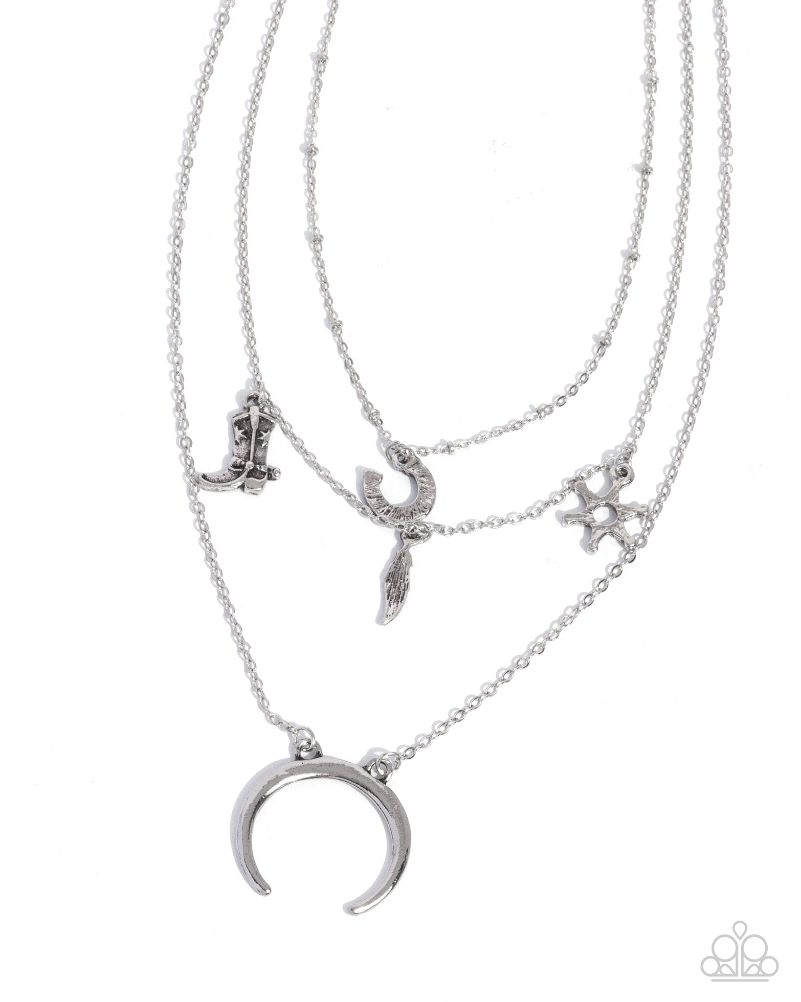 Paparazzi - Saloon Sass - Silver Necklace