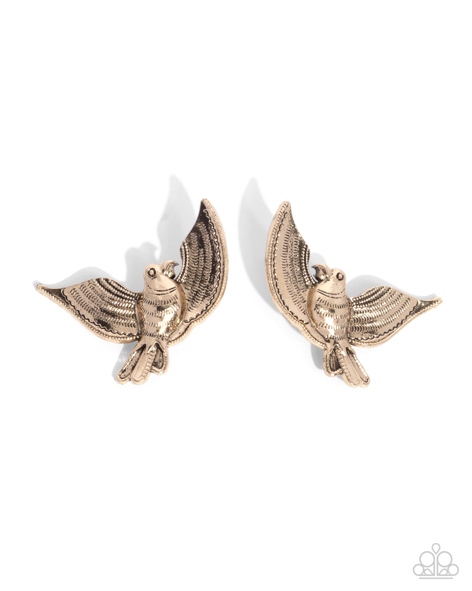 Paparazzi - Bird of PLAY - Gold Earrings