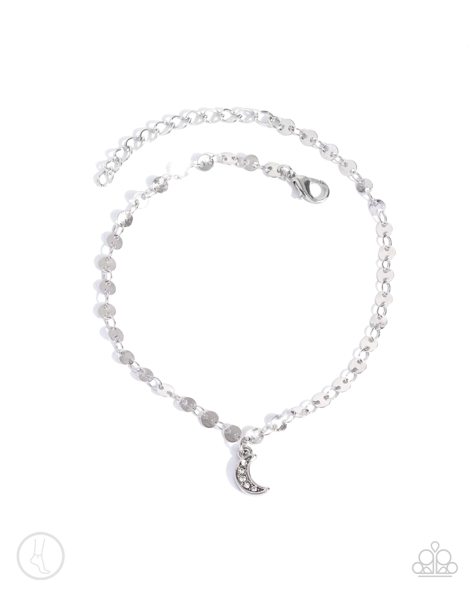 Paparazzi - Crescent Chic - Silver Anklet