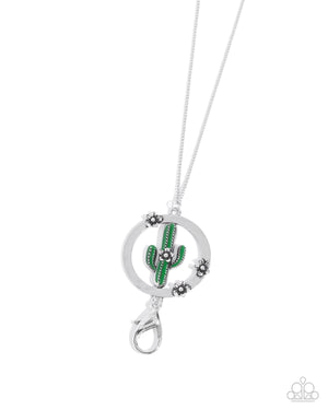 Paparazzi - Poetic Patio - Green Lanyard Necklace