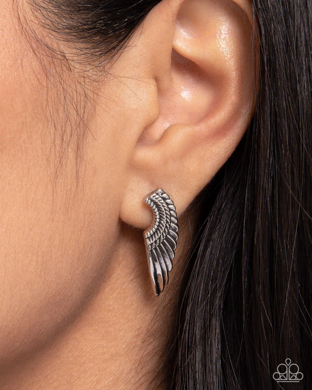 Paparazzi - Angelic Altitude - Silver Earrings