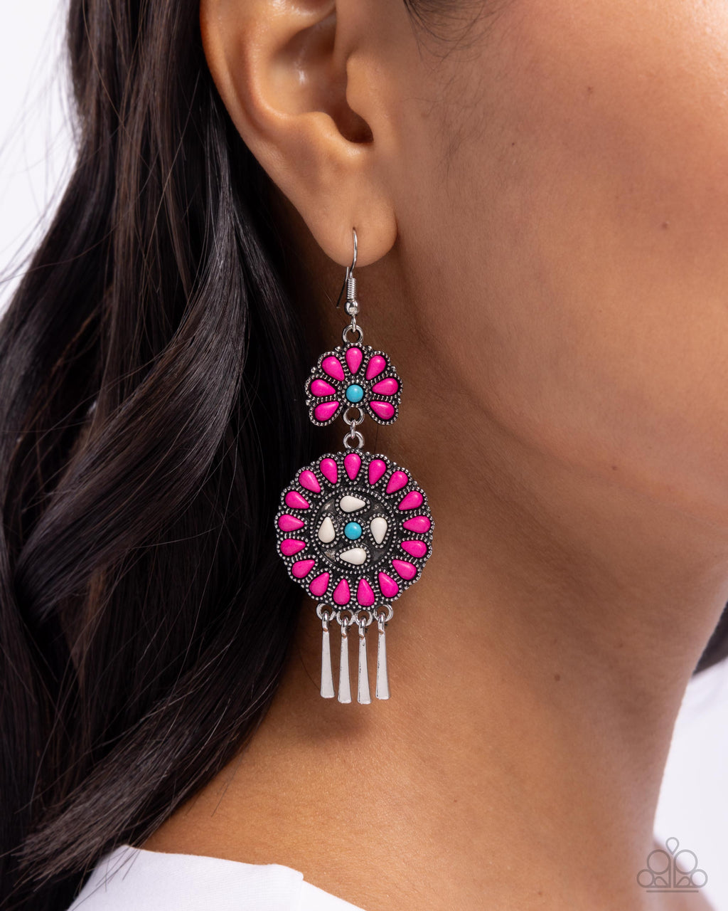 Paparazzi - Watch the Sunset - Pink Earrings