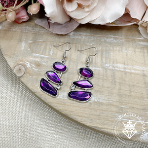 Paparazzi - Gem Galaxy - Purple Earrings