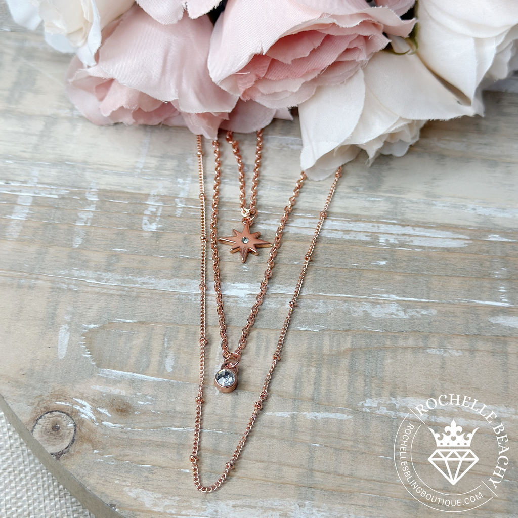 Paparazzi - Trendy Twinkle - Copper Necklace
