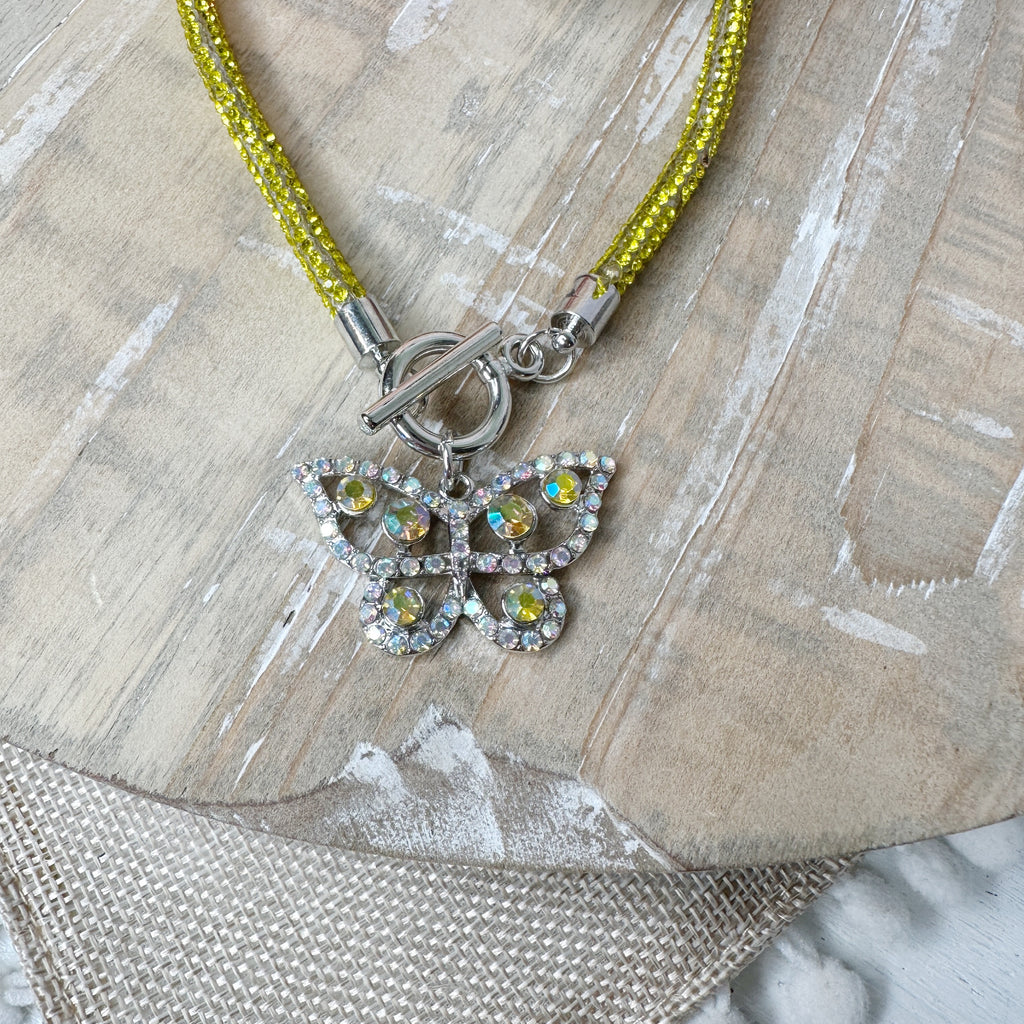 Paparazzi - On SHIMMERING Wings - Yellow Necklace