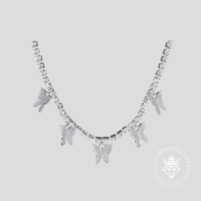 Layered Wings - Silver Necklace