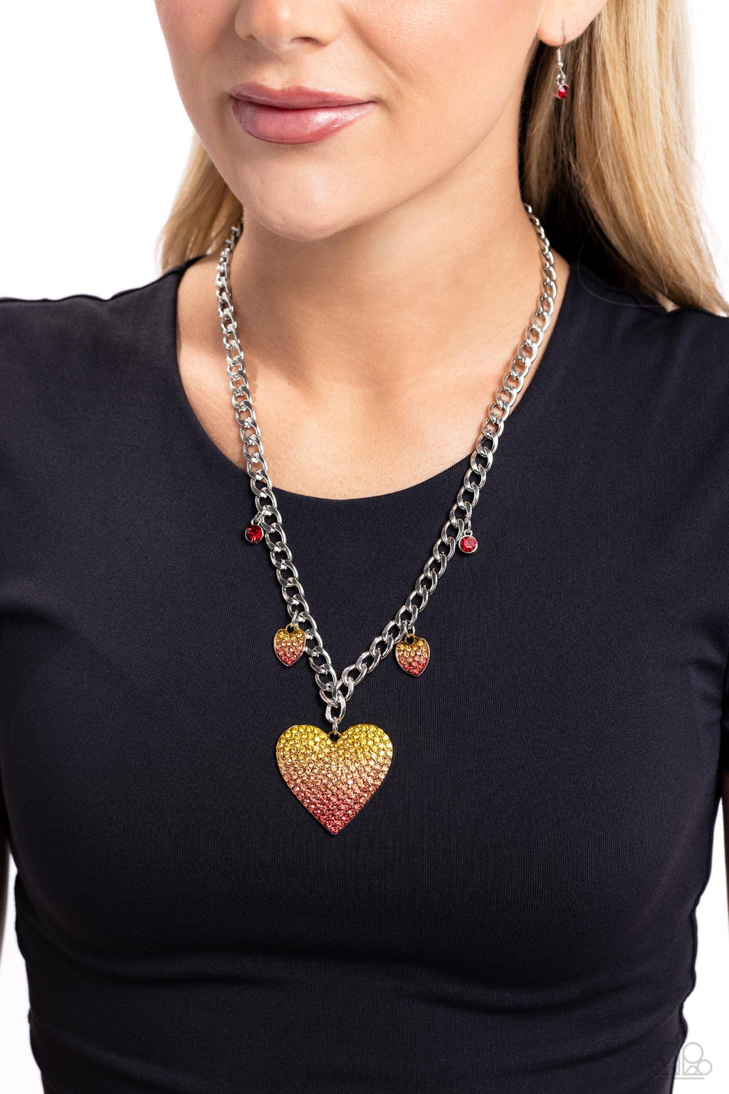 Paparazzi - For the Most HEART - Red Necklace