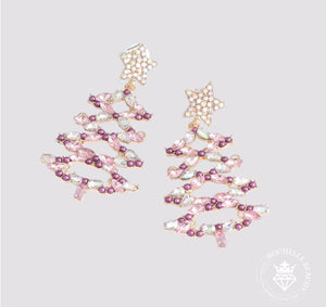 Festive Glow Earrings In Purple