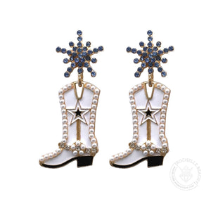 Cowgirl Glam Earrings in White