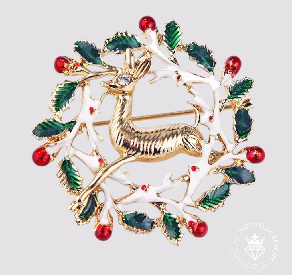 Oh Deer Garland Brooch