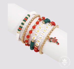 Festive Fun Bracelet Set - Candy Cane