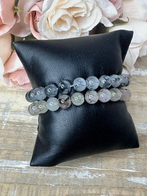 Beaded Bliss Bracelet in Grey