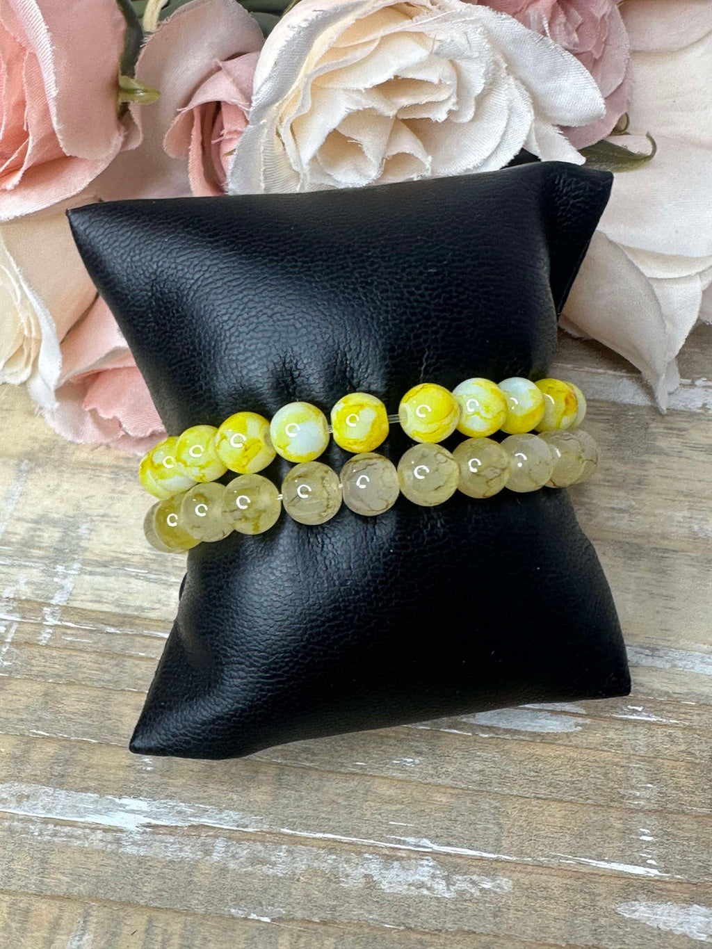 Beaded Bliss Bracelet in Yellow