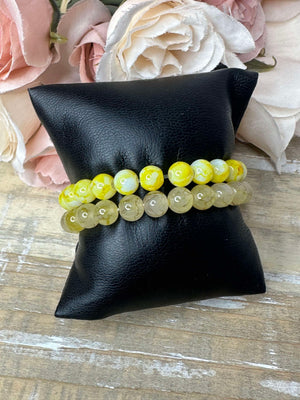 Beaded Bliss Bracelet in Yellow