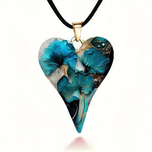 Floral Romance -  Blue Necklace