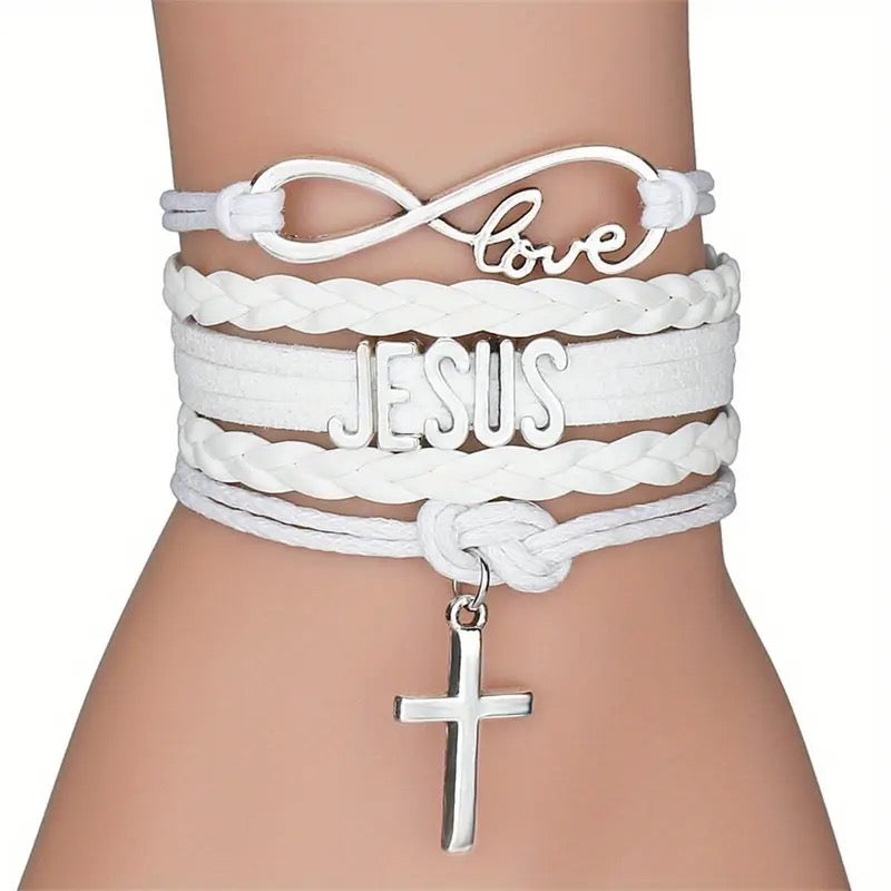 Timeless Faith -  White Bracelet