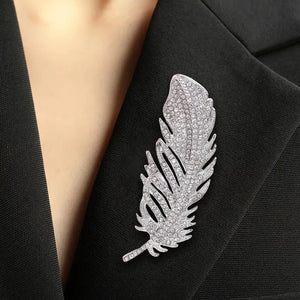 Radiant Feather - Silver Brooch