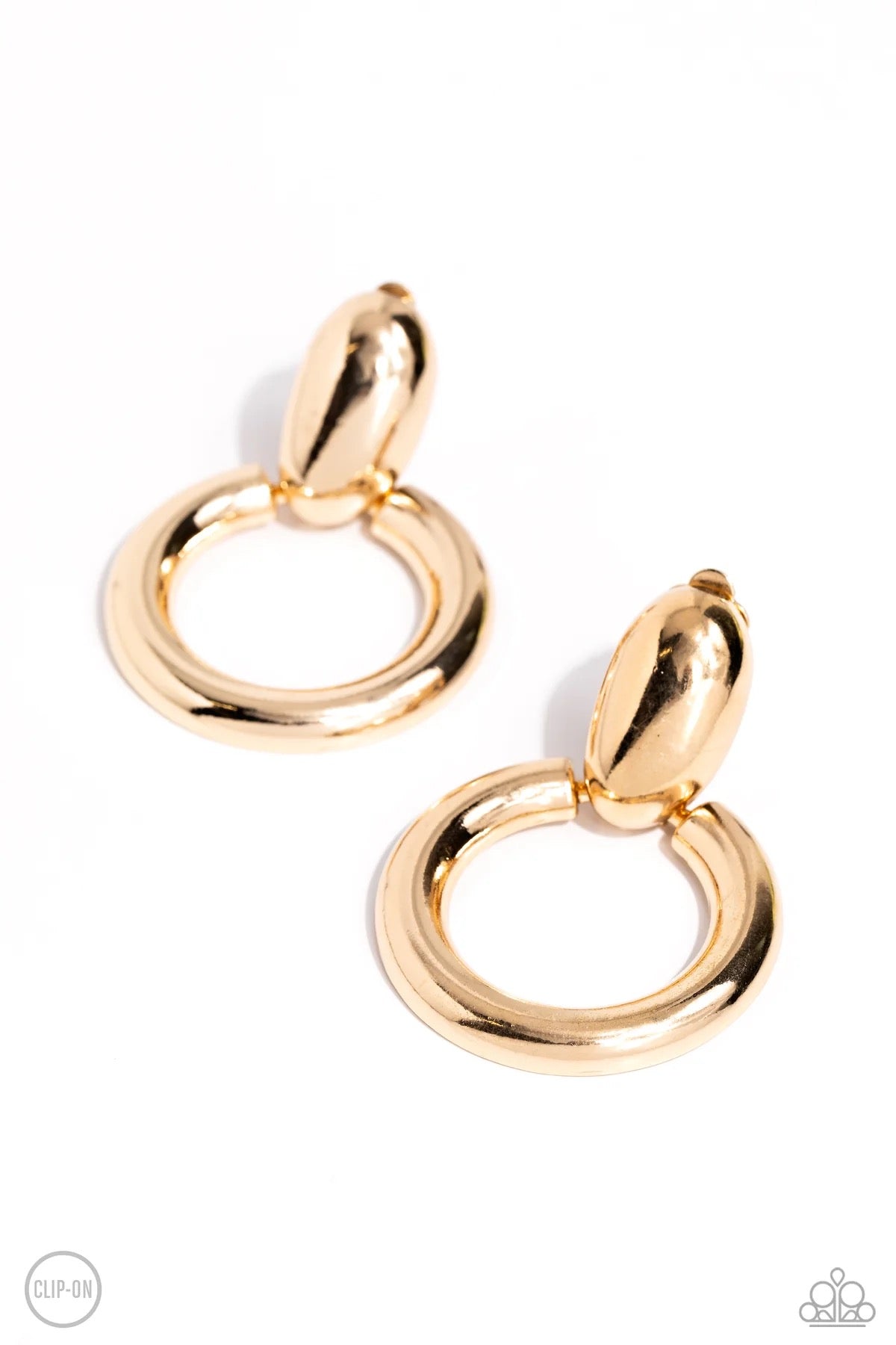 Paparazzi - Ancient Artisan - Gold Clip On Earrings