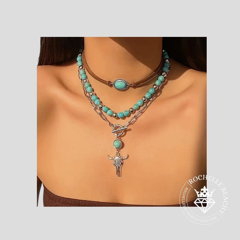 Turquoise Dream 3 Piece Necklace Set