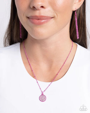 Paparazzi - Bejeweled Basic - Pink Necklace