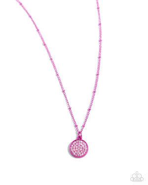 Paparazzi - Bejeweled Basic - Pink Necklace