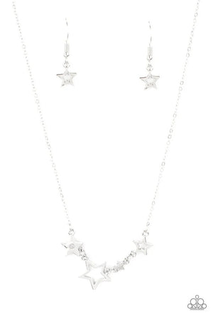 Paparazzi - Proudly Patriotic - White Necklace