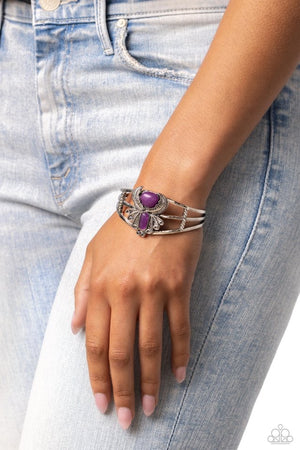 Paparazzi - Peacock Plume - Purple Bracelet