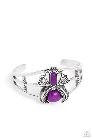 Paparazzi - Peacock Plume - Purple Bracelet