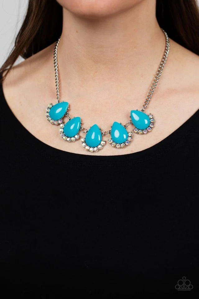 Paparazzi - Ethereal Exaggerations - Blue Necklace