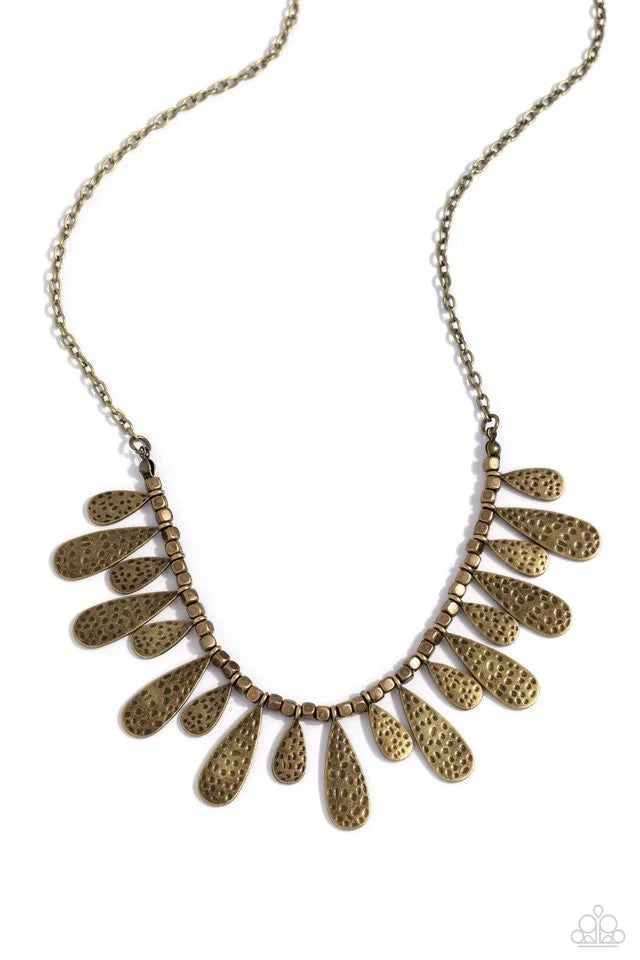 Paparazzi - Compelling Confetti - Brass Necklace