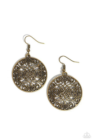 Paparazzi - Dubai Décor - Brass Earrings