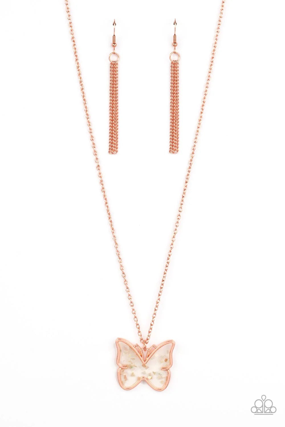 Paparazzi - Gives Me Butterflies - Copper Necklace