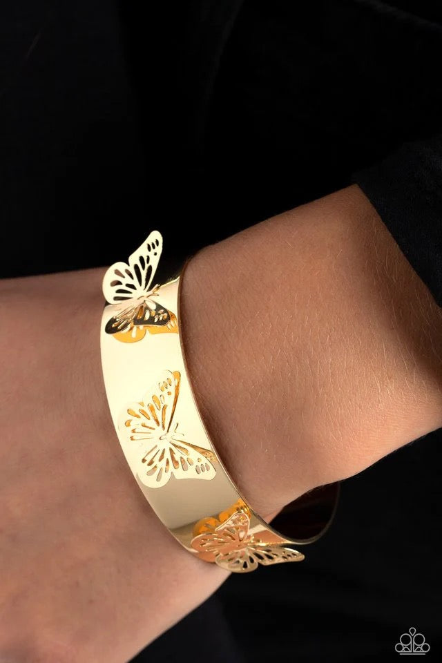 Paparazzi - Magical Mariposas - Gold Bracelet