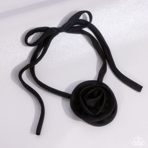 Paparazzi - Rosette Reality - Black Necklace