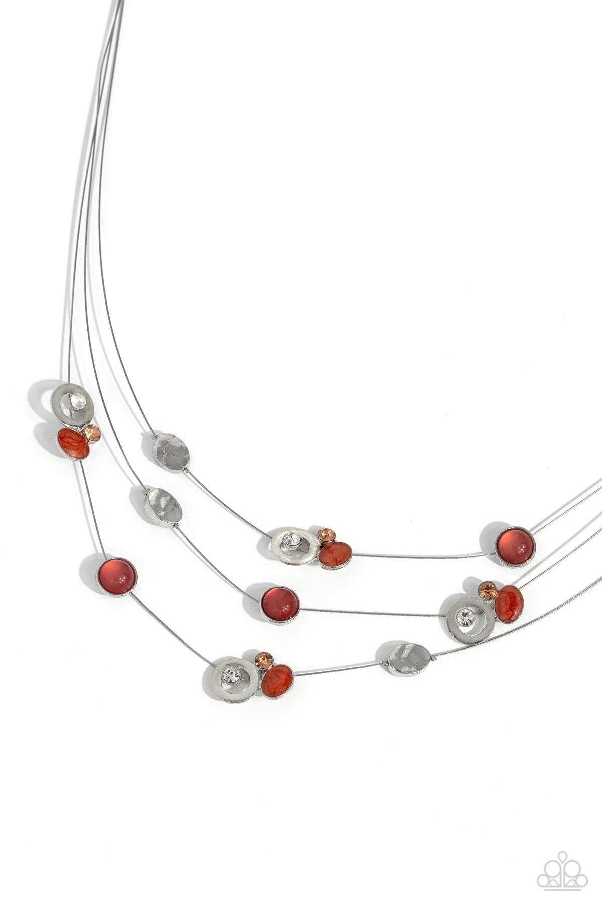 Paparazzi - Affectionate Array - Orange Necklace