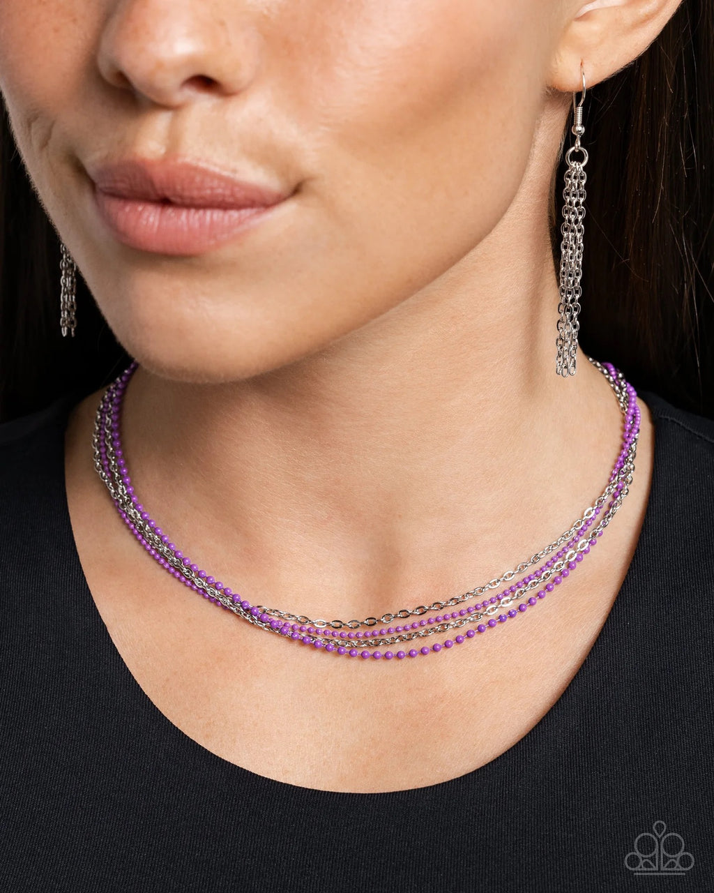 Paparazzi - Industrial Independence - Purple Choker Necklace