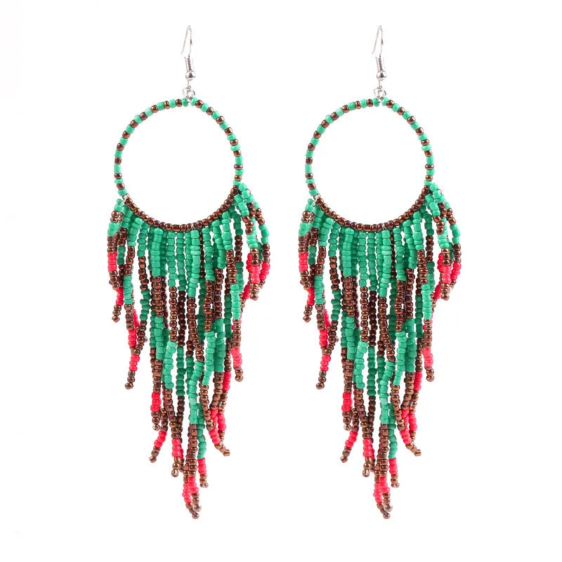 Gypsy Soul - Blue & Red Earrings