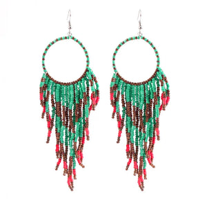 Gypsy Soul - Blue & Red Earrings