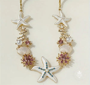 Starfish Bliss Necklace in White